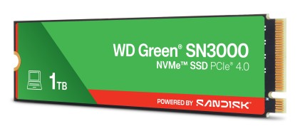 Western Digital Green WD SN3000 NVMe 1 TB M.2 PCI Express 4.0 QLC 3D NAND