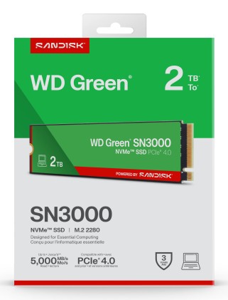 WD SSD Green SN3000 2TB M.2 NVMe