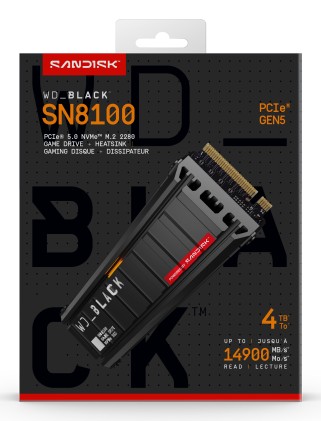 WD SSD Black SN8100 4TB NVMe with Heatshield