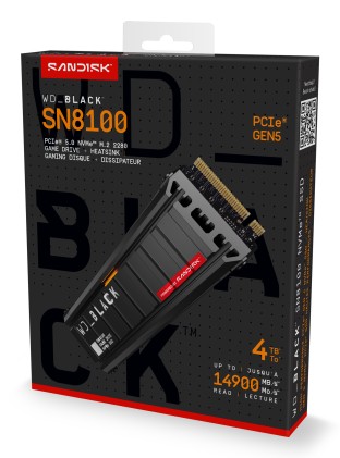 WD SSD Black SN8100 4TB NVMe with Heatshield