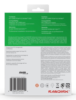 Western Digital Green WDS500G4G0E-00CPS0 drives allo stato solido 500 GB M.2 PCI Express 4.0 NVMe QLC 3D NAND