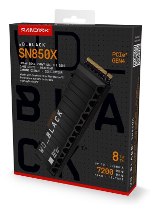 WD SSD Black SN850X 8TB NVMe with Heatshield
