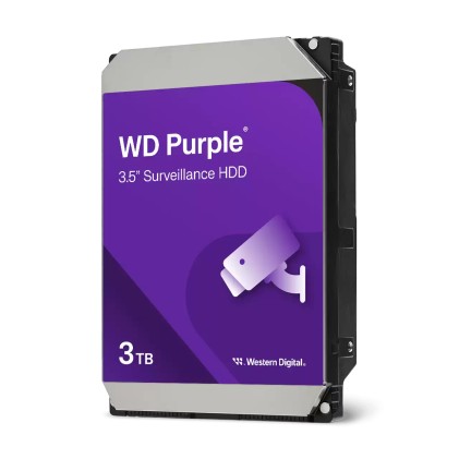 Western Digital Purple disco rigido interno 3 TB 5400 Giri/min 128 MB 3.5" Serial ATA III