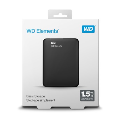 Western Digital WD Elements Portable disco rigido esterno 1,5 TB 2.5" Micro-USB B 3.2 Gen 1 (3.1 Gen 1) Nero
