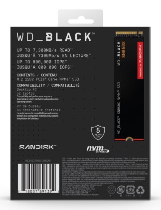 SanDisk Black WD_BLACK SN850X NVMe 1 TB M.2 PCI Express 4.0