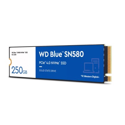 SSD WD Blue 250GB SN580 NVME M.2 PCI Express Gen4 x4 WDS250G3B0E