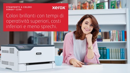 Xerox C230 A4 22 ppm Stampante fronte/retro wireless PS3 PCL5e/6 2 vassoi Totale 251 fogli