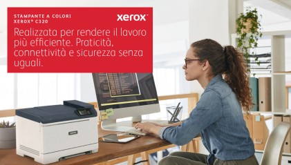 Xerox C320 A4 33 ppm Stampante fronte/retro wireless PS3 PCL5e/6 2 vassoi Totale 251 fogli