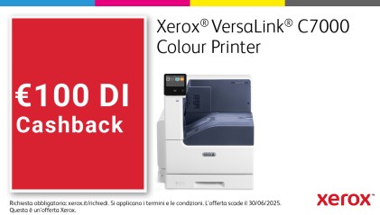 Xerox VersaLink C7000 A3 35/35 ppm Stampante fronte/retro Adobe PS3 PCL5e/6 2 vassoi Totale 620 fogli