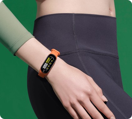 Cinturino in silicone Xiaomi per braccialetto attivit&agrave; Mi Smart Band 7 - colore arancione
