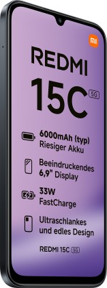 Sm Xiaomi Redmi 15C Black Ita 5G 6,9 4+128Gb
