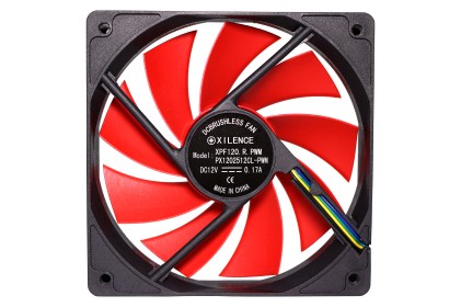Xilence XPF120.R.PWM Computer case Ventilatore 12 cm Nero, Rosso