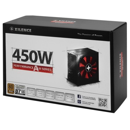 Xilence Performance A+ III Serie alimentatore per computer 450 W 20+4 pin ATX ATX Nero