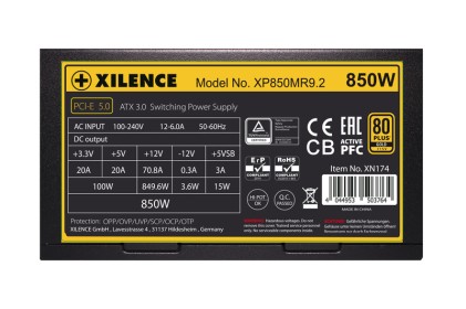 Xilence Performance X Series XP850MR9.2 alimentatore per computer 850 W 20+4 pin ATX ATX Nero, Rosso