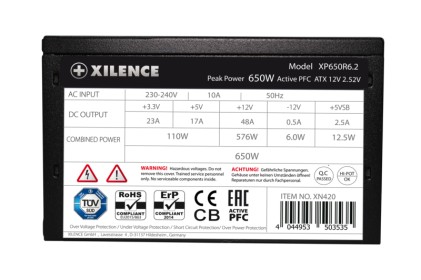 PC- alimentatore Xilence Performance C+ XP650R6.2 650W ATX2.52 XN420