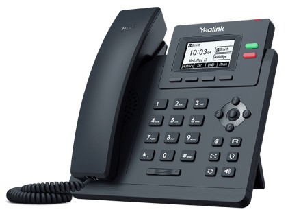 Yealink Telefono Voip 2Xlan Gigabit Poe, Voce Hd, Display Monocromatico, 1Xrj9, 2 Linee Sip