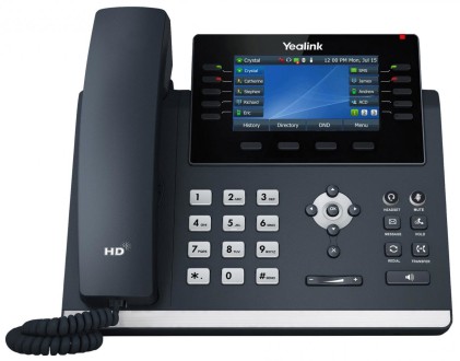 Yealink Telefono Voip 2Xlan Gigabit, Display A Colori 4,3, 1Xrj9, 16 Linee Sip