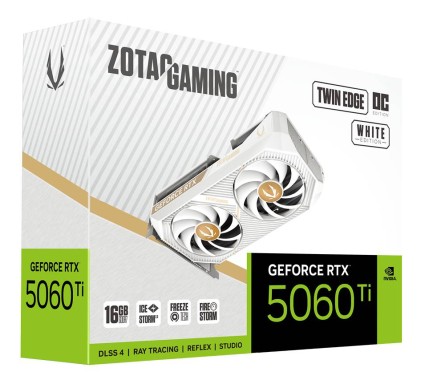 VGA ZOTAC GeForce® RTX 5060 TI 16GB Twin Edge OC White