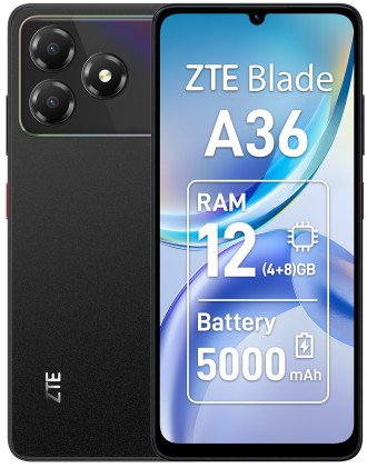 ZTE Blade A36 17,1 cm (6.75") Doppia SIM Android 15 4G USB tipo-C 4 GB 64 GB 5000 mAh Nero