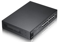 ZYXEL ES1100-16P 17 Port Unmanaged Fast-Ethernet PoE Switch, 8x PoE Ports with 802.3af. PoE power 130W