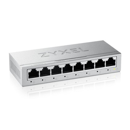 Zyxel Switch Unmanaged Gs-108B V5 , 8 Porte Gigabit, Chassis Metallo, Desktop