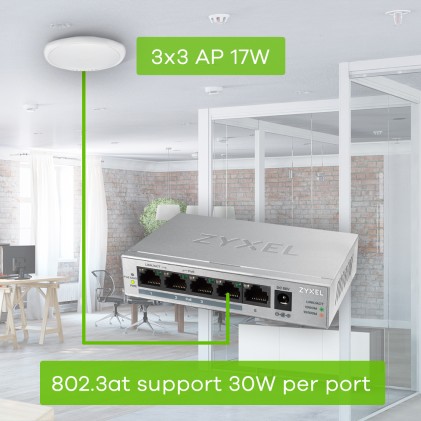 Switch 5P Gigabit Di Cui 4Poe Fino 60W