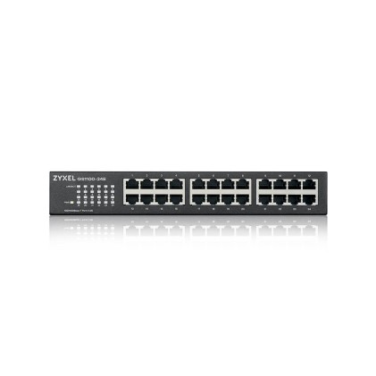 Zyxel Switch Unmanaged 24 Porte Gigabit, Design Senza Ventole, Desktop/Rack