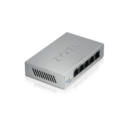 Zyxel Switch Unmanaged Plus 5 Porte Gigabit, Easy Management Per Vlan, Qos, Design Senza Ventole, Desktop