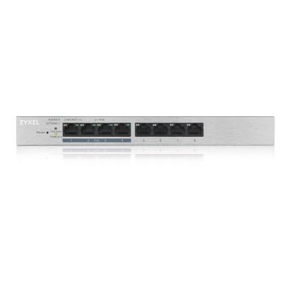 Zyxel Switch Unmanaged Plus 8 Porte Gigabit (4 Poe), Easy Management Per Vlan, Qos, Design Senza Ventole, Desktop