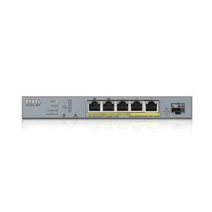 Zyxel Switch Managed Per Cctv: 5 Porte Gigabit Poe (Budget 60W) + 1 Porta Sfp, Nflex