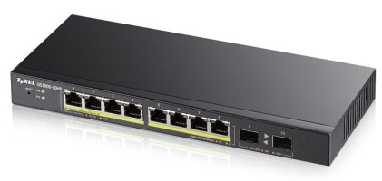 Zyxel GS1900-10HP Gestito L2 Gigabit Ethernet (10/100/1000) Nero 1U Supporto Power over Ethernet (PoE)