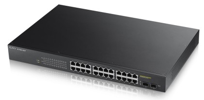 Zyxel Switch Managed 24 Porte Gigabit Poe, (Fino A 170W)+2 Sfp Gigabit, Ipv6, Vlan, Rack