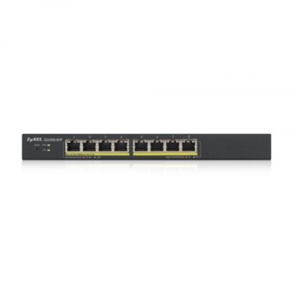 Zyxel Switch Managed 8 Porte Gigabit Poe (Fino A 70W), Ipv6, Vlan, Design Senza Ventole, Desktop