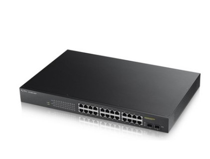Zyxel Switch Managed 24 Porte Gigabit+2 Sfp Gigabit, Ipv6, Vlan, Design Senza Ventole, Rack