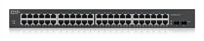 Zyxel Switch Web Managed 48X Gb (24X Poe Erog.Fino 170W), 2X Sfp Gb, Rack