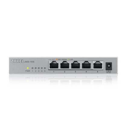 Zyxel Switch Unmanaged, 5 Porte Multigigabit 2.5Gb, Chassis Metallo, Desktop