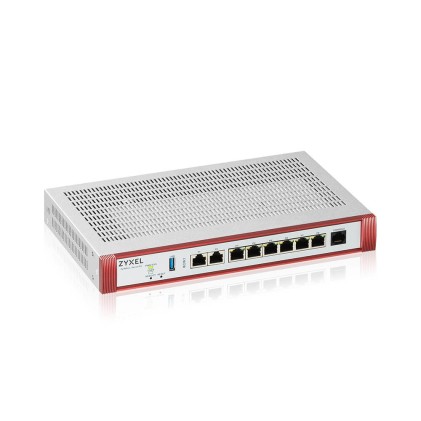 Zyxel Firewall Cons. 50 Utenti, Banda Fino A 5Gb, 1P2,5Gbpoe+1P2,5Gb+6Pgb Lan/Wan, Desktop/Rack