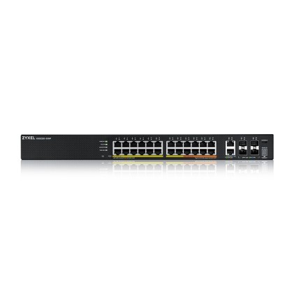 Zyxel Switch Managed Layer 3 Lite, 24X Gbpoe , 2X 10Gpoe 400W, 4 Sfp+, Rack, Nflex