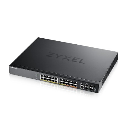 Zyxel Switch Managed Layer 3 Lite, 24X Gbpoe , 2X 10Gpoe 400W, 4 Sfp+, Rack, Nflex
