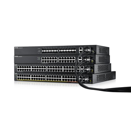 Zyxel Switch Managed Layer 3 Lite, 24X Gbpoe , 2X 10Gpoe 400W, 4 Sfp+, Rack, Nflex