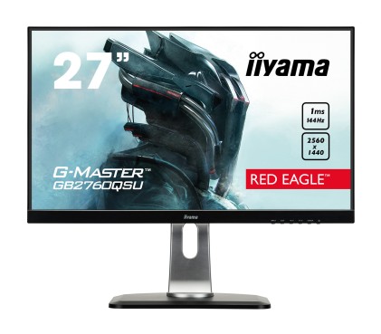 IIYAMA ProLite GB2760QSU-B1 27inch TN LED 2560x1440 144Hz 350 cd/m2 1ms DVIx1 HDMIx1 DisplayPortx1 2x 2W Speakers