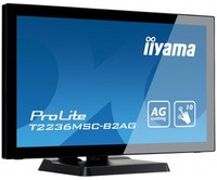 IIYAMA ProLite T2236MSC-B2AG 55cm 21.5inch 10 Point Multitouch capacitive 1920x1080 Edge to Edge AMVA Panel HDMI VGA DVI-D Black
