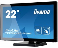 IIYAMA ProLite T2236MSC-B2AG 55cm 21.5inch 10 Point Multitouch capacitive 1920x1080 Edge to Edge AMVA Panel HDMI VGA DVI-D Black