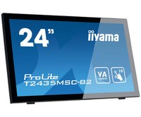 IIYAMA ProLite T2435MSC-B2 59.8cm 23.6inch 10 Poin Multitouch kapazitiv 1920x1080 250cd/m2 DVI-D HDMI DisplayPort Speaker