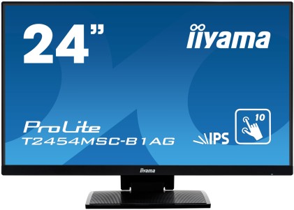 iiyama ProLite T2454MSC-B1AG Monitor PC 60,5 cm (23.8") 1920 x 1080 Pixel Full HD LED Touch screen Multi utente Nero