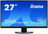 IIYAMA ProLite X2783HSU-B3 27inch AMVA+ LED 4ms 1920x1080 300cd/m2 3000:1 VGA HDMI DisplayPort HDCP USB-HUB 2.0 1x up 2x down