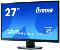 IIYAMA ProLite X2783HSU-B3 27inch AMVA+ LED 4ms 1920x1080 300cd/m2 3000:1 VGA HDMI DisplayPort HDCP USB-HUB 2.0 1x up 2x down