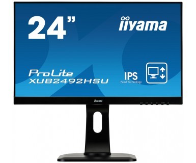 IIYAMA ProLite XUB2492HSU-B1 D 23.8inch Monitor IPS LED 1920x1080 VGA HDMI DP Speakers