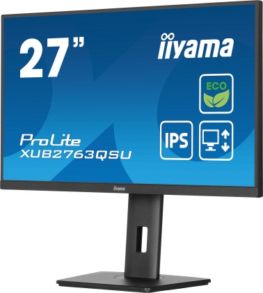 iiyama ProLite XUB2763QSU-B1 Monitor PC 68,6 cm (27") 2560 x 1440 Pixel Full HD LED Nero