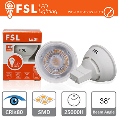 GU10 Lampadina LED - 6,5W 3000K 500LM 38&deg; CRI>80 Dimmerabile